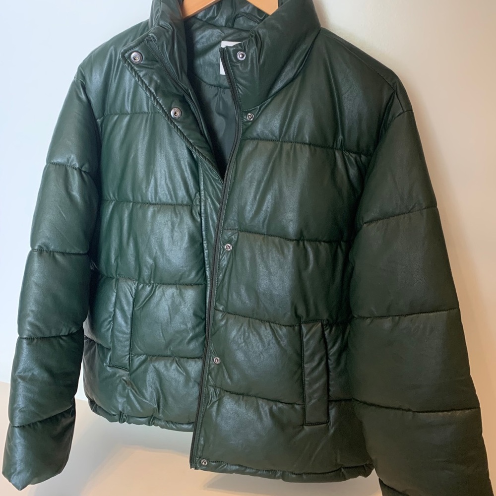 A New Day Puffer coat/green